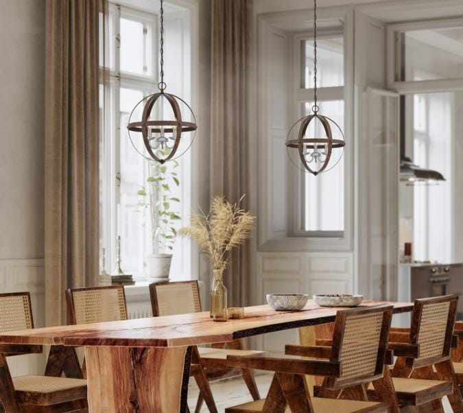 Westinghouse Westinghouse - Stella Mira Three-Light, Base E12 Lamp - Walnut