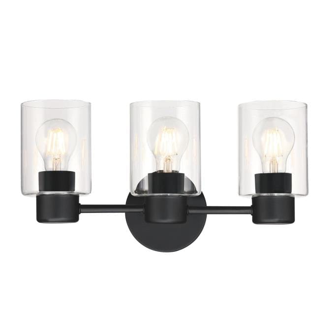 Westinghouse Westinghouse - Sylvestre, Three Light, Base E26 Medium - Matte Black
