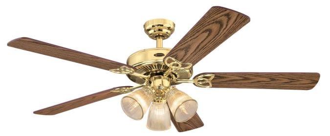 Westinghouse Westinghouse - Vintage, 52-Inch, Pull Chain Included, Integrated, 2700K, 4.5W - Polished Brass