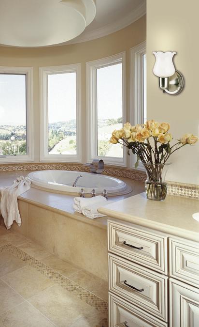 Westinghouse Westinghouse - Wall Fixture, One Light, Base E26 Medium - Brushed Nickel