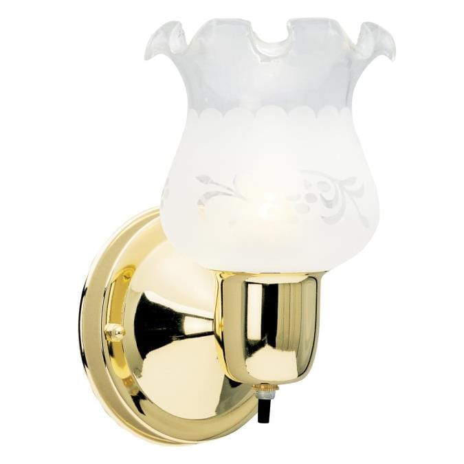 Westinghouse Westinghouse - Wall Fixture, One Light, Base E26 Medium - Polished Brass