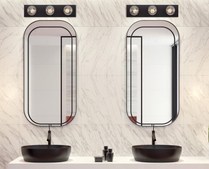 Westinghouse Westinghouse - Wall Fixture, Three Light, Base E26 Medium - Matte Black